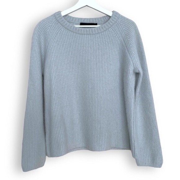 Jenni Kayne Cashmere Fisherman Sweater Mist Green - Picture 3 of 9